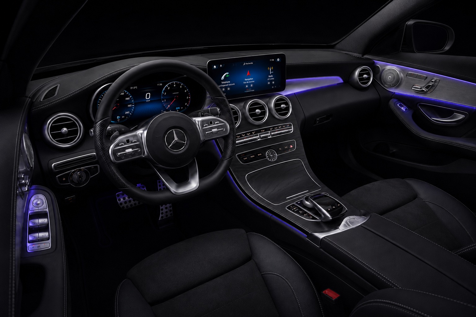 Mercedes C200 AMG Line Cabriolet - intérieur